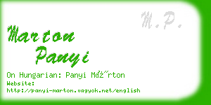 marton panyi business card
